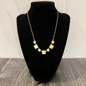 Jones New York gold tone square necklace